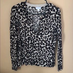 Leopard print cardigan
